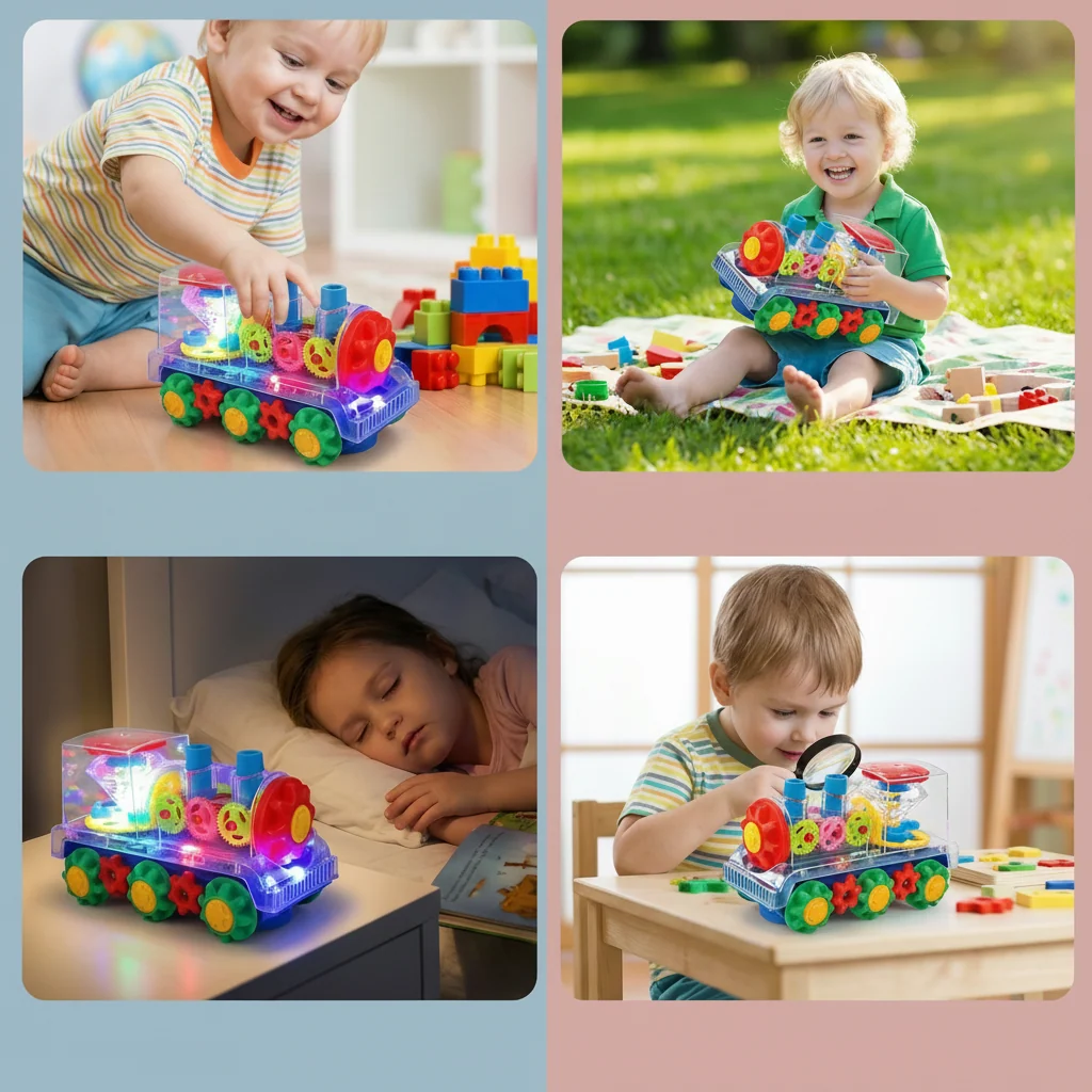 Light Up Musical Toy Train Dancing Electric Playset - Image 2