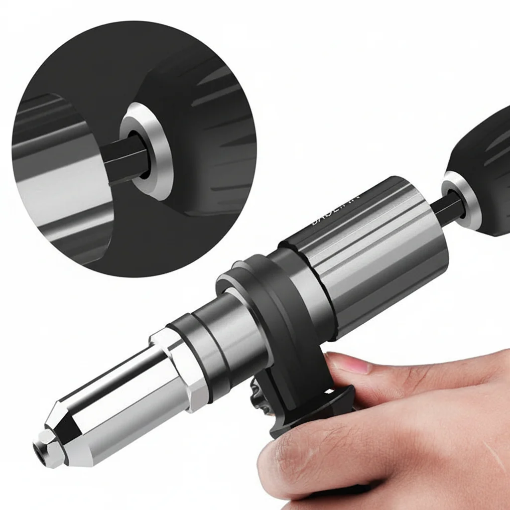 Rivet Gun Adapter Tool Set Versatile Handheld Blind Rivet Tool - Image 2