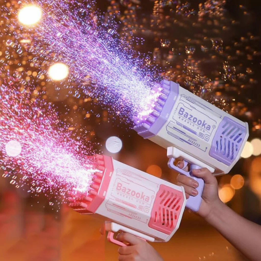 Bubble Gun Toy Blaster Fun Outdoor Play Outdoor Bubble Toy - Image 2