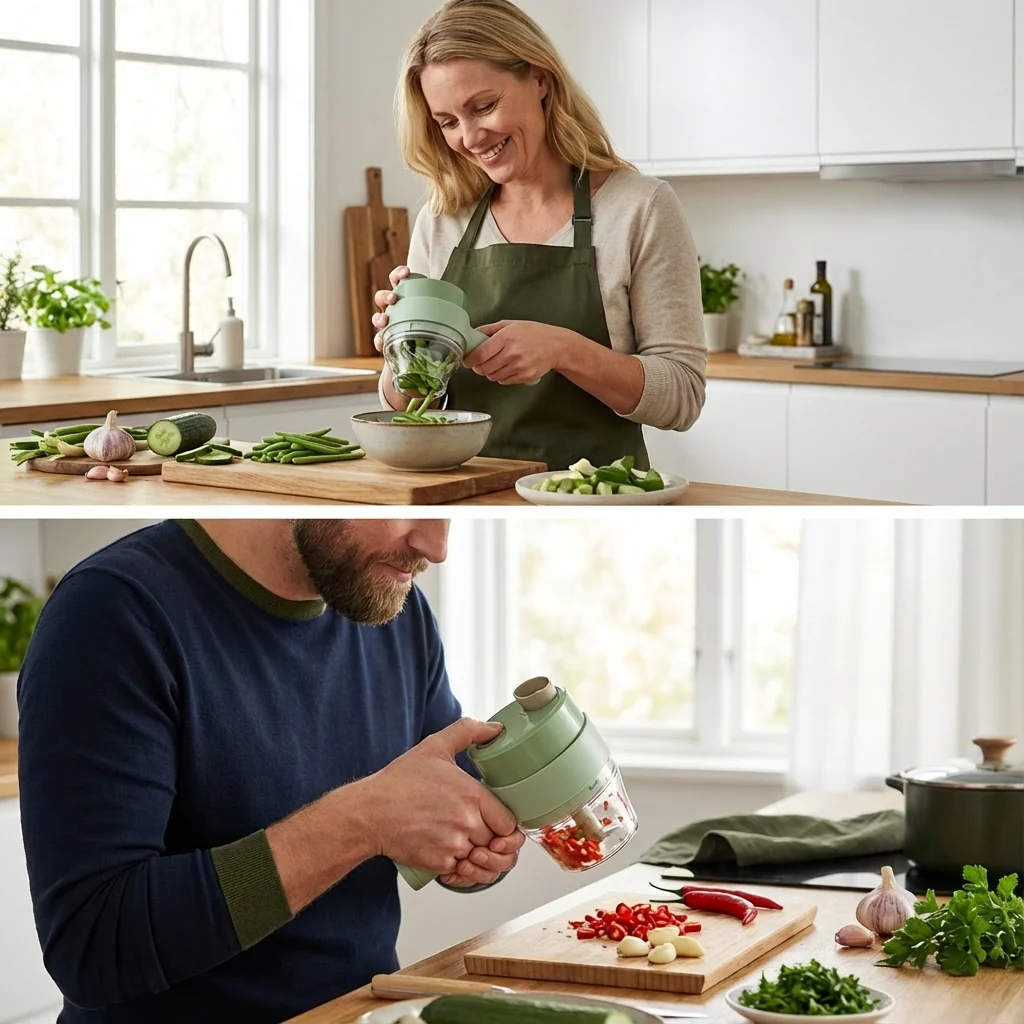 Vegetable Chopper Manual Handheld Easy Use Kitchen Tool - Image 2