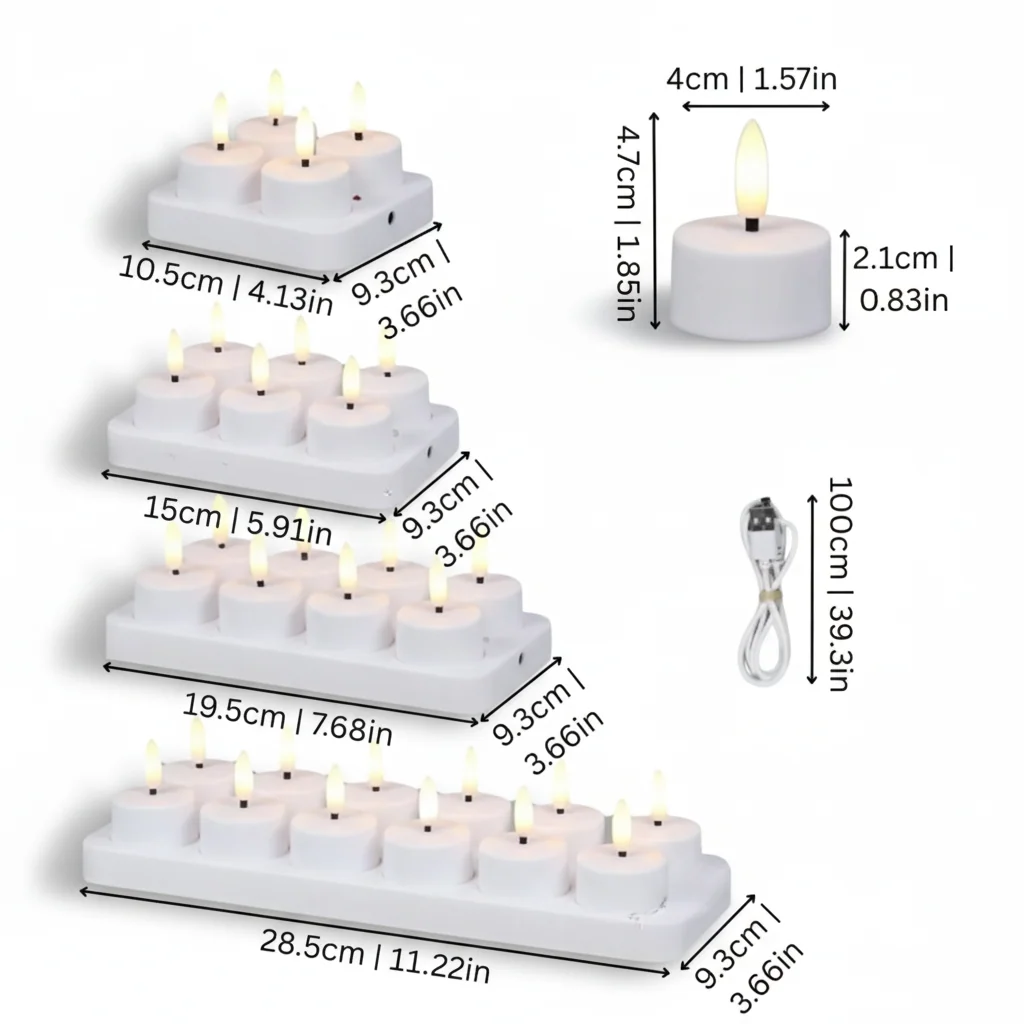 Flameless Candles LED Candles Battery Operated Timer - Image 2